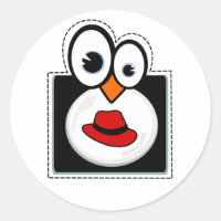 Pegatina de Redhat del pingüino de Linux