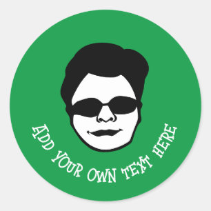 Redonda Pegatina de redondeo clásico de carácter genérico