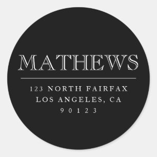 Redonda Pegatina de redondeo clásico de dirección de retor