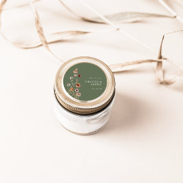 Redonda Pegatina de redondeo clásico de la floración verde