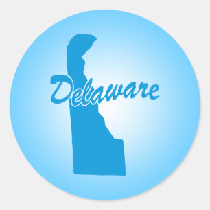 Redonda Pegatina de redondeo clásico de State Delaware