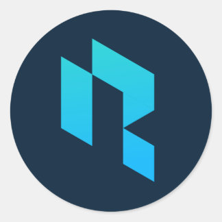 Redonda Pegatina de redondeo con logotipo de revery