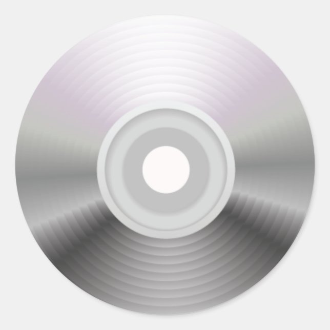 Redonda Pegatina de redondeo de CD de audio (Anverso)