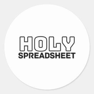 Redonda Pegatina de redondeo de Holy Spreadsheet Classic