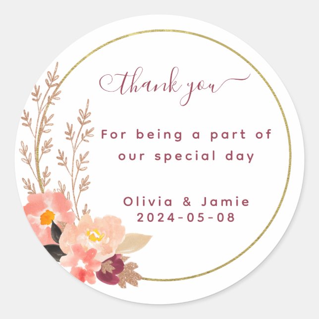 Redonda Pegatina de redondeo de mate (Anverso)