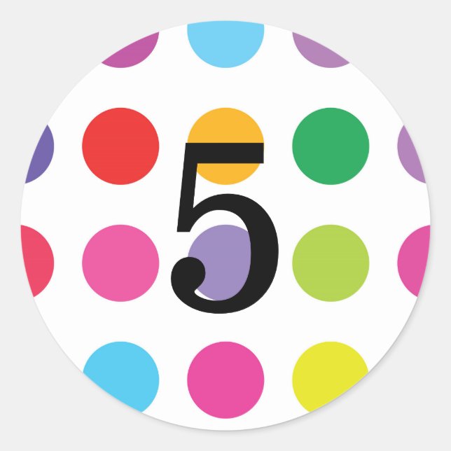Redonda Pegatina de redondeo de números (Anverso)
