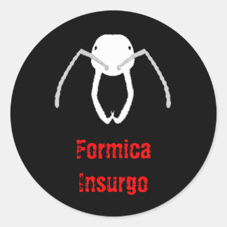 Redonda Pegatina de redondeo de rebelión de hormigas