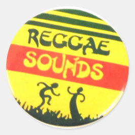 Redonda Pegatina de redondeo de sonidos de reggae