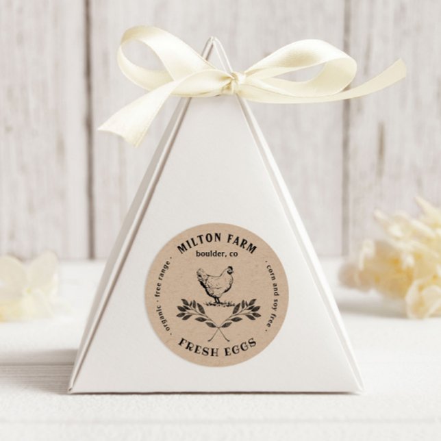 Redonda Pegatina de redondeo del huevo de la rama de Hens  (Subido por el creador)