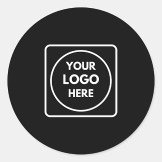 Redonda Pegatina de redondeo negro | Logotipo de negocios 