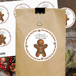 Redonda Pegatina de regalo de alimentos para el hombre de 
