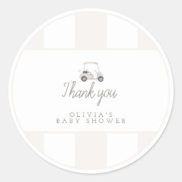 Redonda Pegatina de regalo de carrito de golf neutro