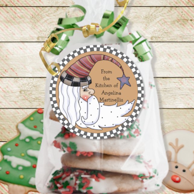 Redonda Pegatina de regalo de comida de luna de Santa Prim (Subido por el creador)