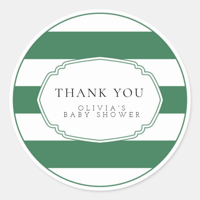 Redonda Pegatina de regalo de golf verde (Anverso)