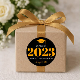 Redonda Pegatina de regalo de graduación Simple Modern 20_
