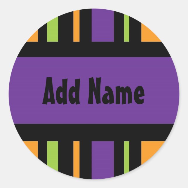 Redonda Pegatina de regalo de Halloween (Anverso)