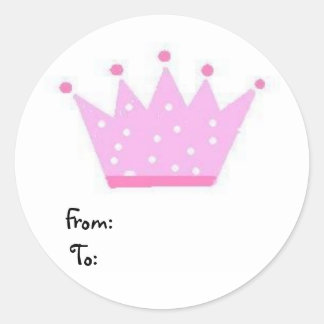 Redonda Pegatina de regalo de Princesa