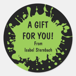 Redonda Pegatina de regalo de Splat