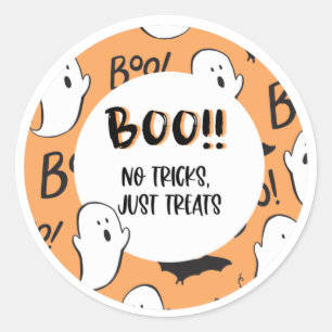 Redonda Pegatina de Regalo de Trate de Halloween