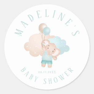 Redonda Pegatina de regalo/favor para baby shower de bebé