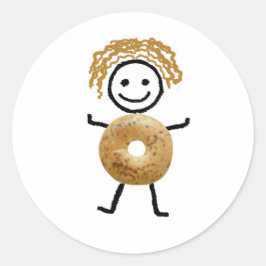 Redonda Pegatina de regalo judío