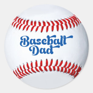 Redonda Pegatina de regalo para papá de béisbol