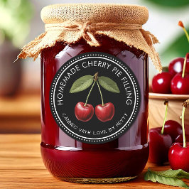 Redonda Pegatina de relleno de tarta de cerezo para receta