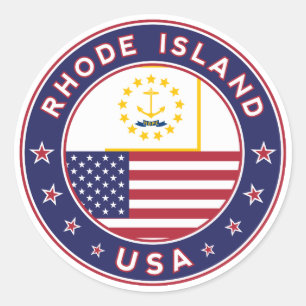 Redonda Pegatina de Rhode Island, estuche de teléfono, bol