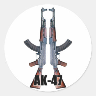 Redonda Pegatina de rifles de asalto doble AK47