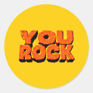 REDONDA PEGATINA DE ROCK CLASSIC ROUND