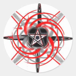 Redonda Pegatina de Ronda Blanca de FireStar