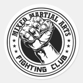 Redonda Pegatina de ronda clásica de artes marciales mixta