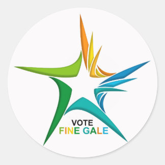 Redonda Pegatina de Ronda Clásica de Elecciones Generales 