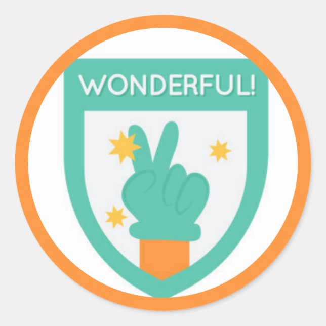 Redonda Pegatina de Ronda Clásica de Maestros de Buen Trab (Anverso)