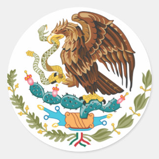 Redonda Pegatina de Ronda de Águila de México