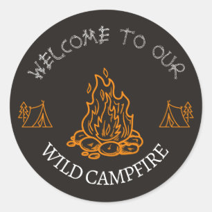 Redonda Pegatina de ronda de aventuras contra incendios en