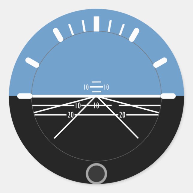 Redonda Pegatina de Ronda de Aviación Aérea (Anverso)