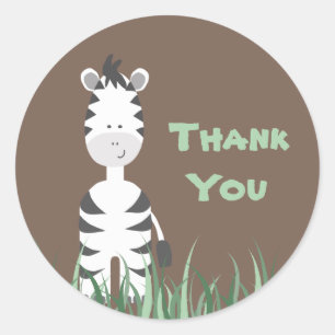 Redonda Pegatina de Ronda de Cebra Safari
