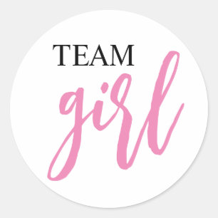 Redonda Pegatina de ronda de Chica de equipo de Revelación