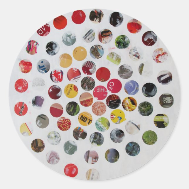 Redonda pegatina de ronda de eventos (Anverso)