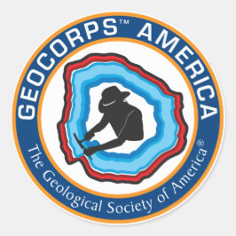 Redonda Pegatina de Ronda de GeoCorps América