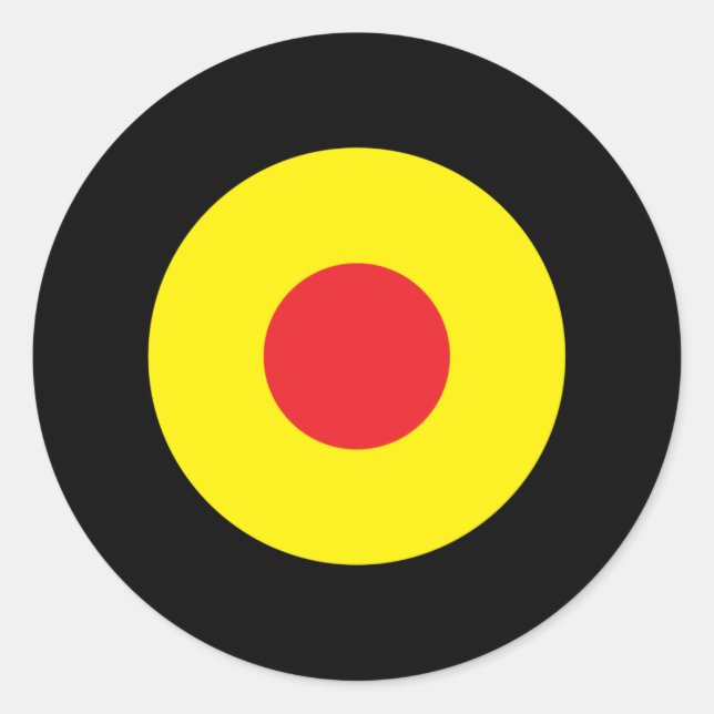 Redonda Pegatina de Ronda de Hod de Bélgica (Anverso)