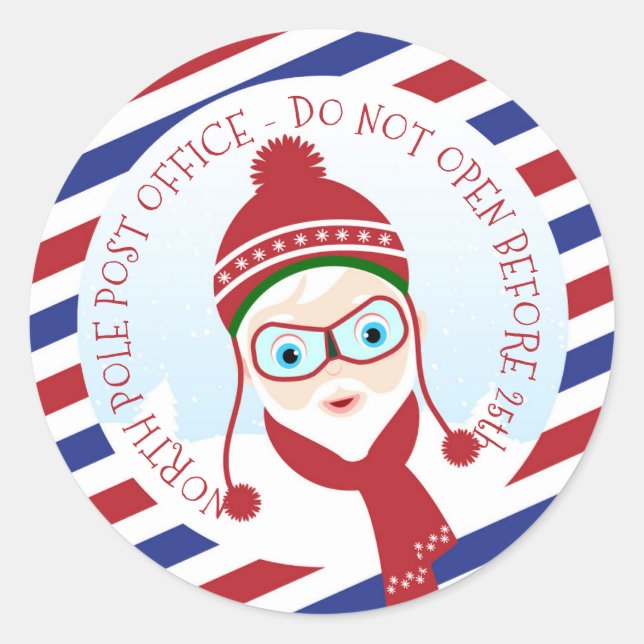 Redonda Pegatina de Ronda de la Oficina de Correos del Pol (Anverso)