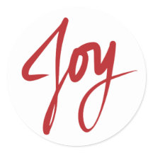 PEGATINA de ronda de Navidades JOY
