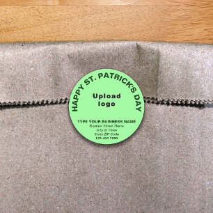 Redonda Pegatina de Ronda de Negocios Light Green Saint Pa