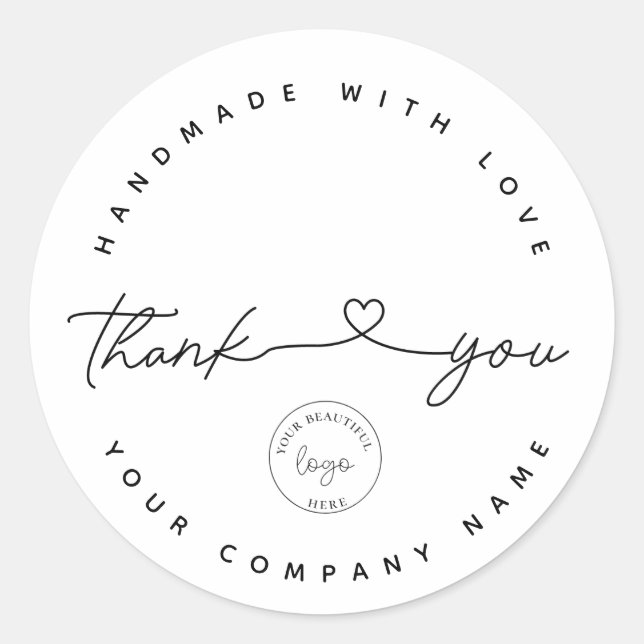 Redonda Pegatina de Ronda de Pequeñas Empresas (Anverso)