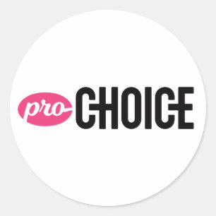 Redonda Pegatina de ronda de Pro-Choice (hoja de 4)