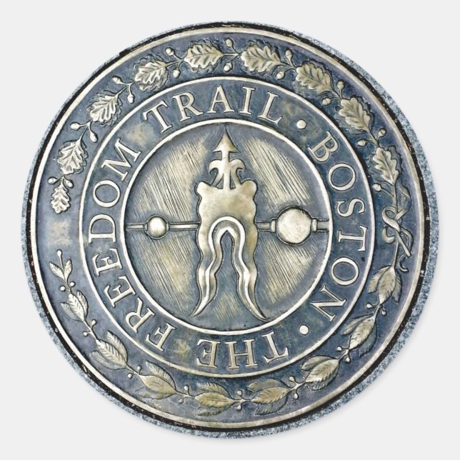 Redonda Pegatina de Ronda de Ruta de la Libertad (Anverso)