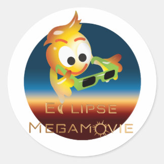 Redonda PEGATINA de Ronda divertida de EM