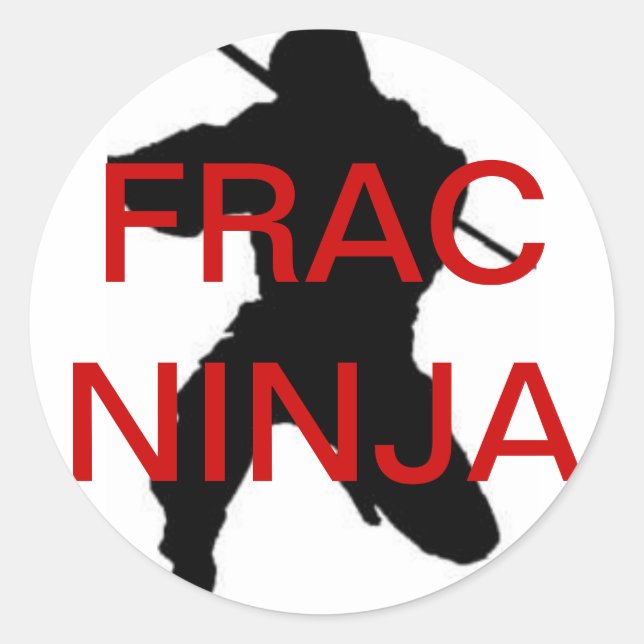 Redonda pegatina de ronda frac ninja (Anverso)